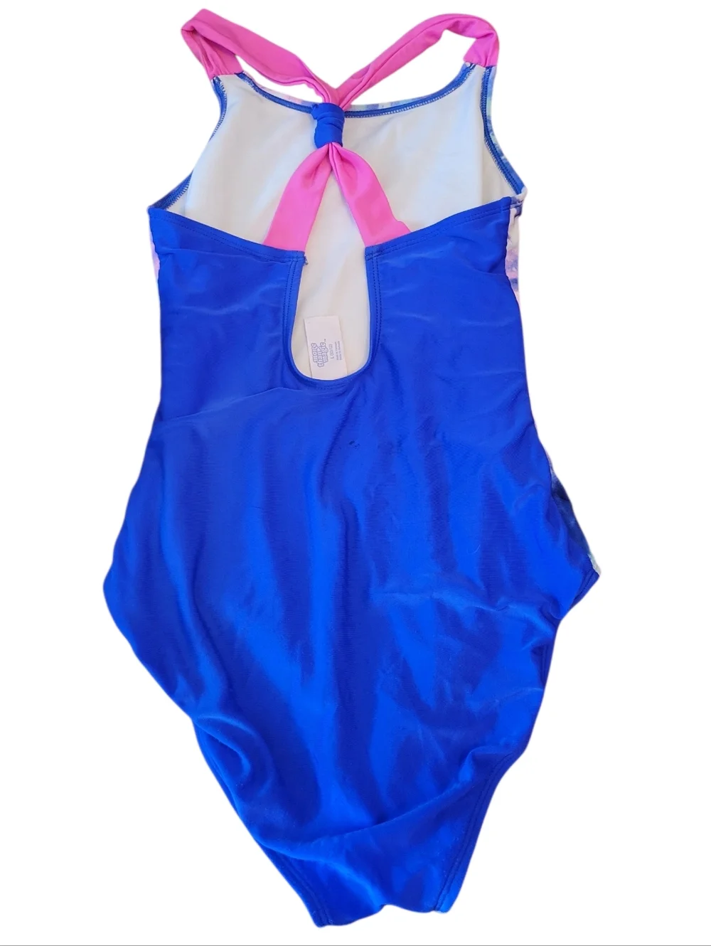 More Than Magic Swimsuit One Piece‎ Tie Dye Heart Crossed Straps Girls L (10/12)